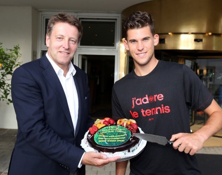 Thiem, Dominic+Weber, Ralf_Begrüßung (GERRY WEBER OPEN)