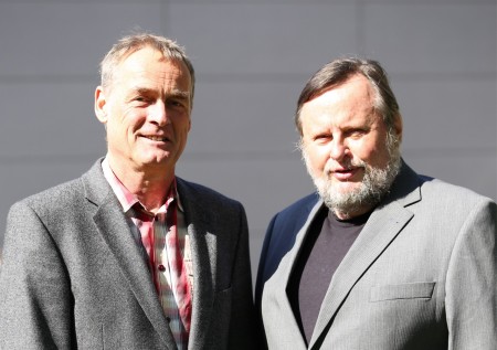  v. l. Dr. Helmut Schröder und Prof. Dr. Peter F.E. Sloane. Foto : Universität Paderborn, Reinhard Schwarz