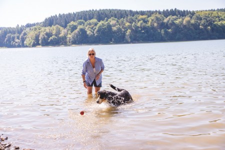  Hund und Halterin an der GlörtalsperreCopyright: © Paul Meixner