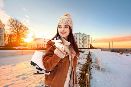 Wintervergnügen: Eislaufen in Heiligendamm, Foto: Grand Hotel Heiligendamm