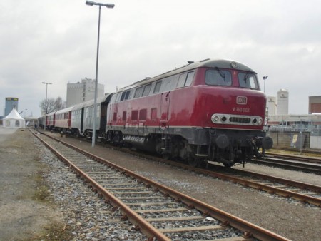 Sonderzug aus Lippe macht Station an der Halle Münsterland im Bahnhof Münster-Ost. © Wolfgang Budde