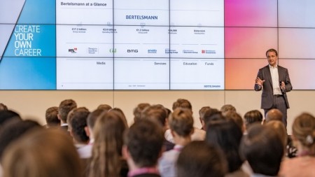 Talent Meets Bertelsmann 2018: Bertelsmann Personalvorstand Immanuel Hermreck. Foto:Bertelsmann