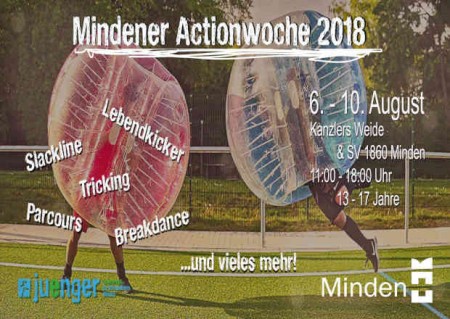 Ein Foto vom Flyer Actionwoche in den Sommerferien (© Stadt Minden).