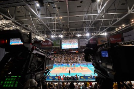 Klassische TV-Kameras sind in den Volleyball-Arenen nur noch selten zu finden (Foto: Conny Kurth)