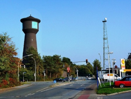 Markant: Der Wasserturm in Rheda-Wiedenbrück. 