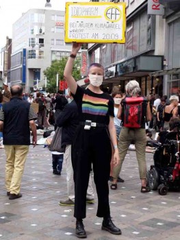 In der gesamten Dortmunder Innenstadt machten die Aktivisten auf sich aufmerksam.