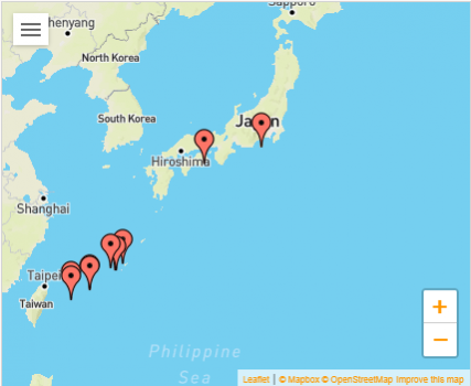 Karte von Japan, Foto: OpenStreetMap