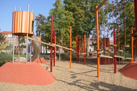 Spielplatz Colleggarten Nürnberg, Foto: Silvia Held, Landschaftsarchitekti