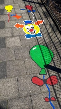 Stukenbrocker Zeitreisen Straßenmalerei Foto: © Stadt SHS