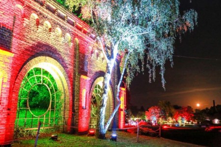 Nur noch bis Sonntag, 27. Oktober ist der Park abends bis 22.00 Uhr farbenfroh, mystisch und voller Überraschungen inszeniert. Foto:: Manuel Gutsche