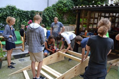 Mobile Skaterampe in Rodenbeck bauen.Foto: Stadt Minden