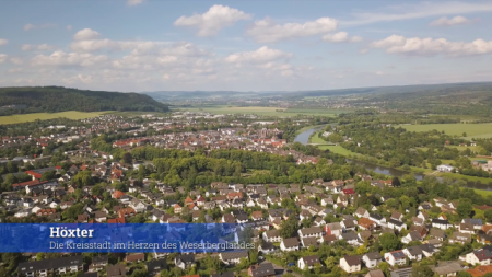 Impression: Luftansicht Höxter, Foto: Stadt Höxter