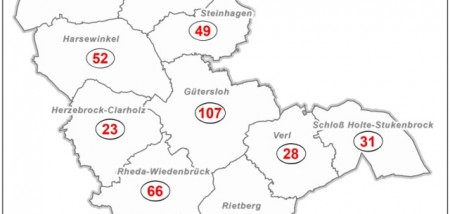 Karte der Kreise -Übersicht, Foto: Kreis Gütersloh 