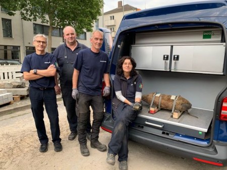 Präzisionsarbeit leisteten Sprengmeisterin Barbara Bremmer und ihre Kollegen.Foto: Stadt Gütersloh.