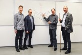 Das Forscherteam aus Paderborn (v. l.): Dr. Uwe Gerstmann, Jun. Prof. Dr. Simone Sanna, Dr. Andreas Lücke und Prof. Dr. Wolf Gero Schmidt..Foto:Uni Paderborn