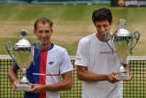 Das polnisch-brasilianische Duo Lukasz Kubot (links) und Marcelo Melo gewinnt den Doppelwettbewerb bei den 25. GERRY WEBER OPEN. © GERRY WEBER OPEN (HalleWestfalen)