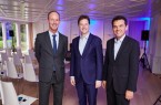 Thomas Rabe, Nick Clegg, Ulrich Oppold (v.l.n.r.) Copyright: © Bertelsmann | Kai Uwe Oesterhelweg