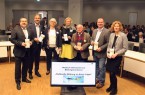 Wollen die kulturelle Bildung in Lippe fördern: Landrat Dr. Axel Lehmann, Markus Rempe, Ute Bicker, Anke Peithmann, Helmut Zumbrock (Bezirksregierung Detmold), Arne Brand und Saskia Frei-Klages.