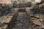 Flucht des Schürkanals, wo das Feuer für die Steinspeicherheizung entzündet wird. Foto: LWL/ R. Klostermann