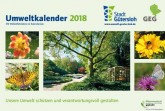 Zwölf Monate, zwölf Themen: Der Umweltkalender bietet vielfältige Informationen zum Natur- und Umweltschutz in Gütersloh.