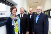 Die Organisatoren der internationalen Mathetagung an der Universität Paderborn Prof. Dr. Uta Häsel-Weide, Prof. Dr. Helge Glöckner, Prof. Dr. Jürgen Klüners und  Prof. Dr. Rolf Biehler. Foto: © Universität Paderborn, Judith Kraft