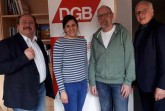 Gianpaolo Mosca (IG BAU), Anke Unger (DGB), Hermann Janßen (ver.di), Hans-Jürgen Wentzlaff (IG Metall)