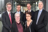 Das neue Präsidium der Universität Paderborn: (v. l.) Prof. Dr. Rüdiger Kabst, Simone Probst, Prof. Dr. Torsten Meier, Prof. Dr. Birgit Riegraf, Prof. Dr. Johannes Blömer und Prof. Dr.-Ing. Volker Schöppner. Foto: © Universität Paderborn, Johannes Pauly
