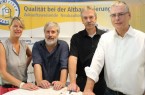 (V.l) Kompetente Beratung in Sachen Altbauförderung, Klimaschutz und Energiesparen: Andrea Flötotto und Bernd Schüre vom Fachbereich Umweltschutz, Energieberater Bernd Ellger, Klimaschutzmanager Helmut Hentschel.