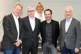 Die stimmberechtigten Mitglieder des Gestaltungsbeirats (v.l.) - Kai Brüchner-Hüttemann, Vorsitzender  Walter Hauer, stellvertretende Vorsitzende Susanne Crayen, Prof. André Habermann sowie Reinhard Drees.