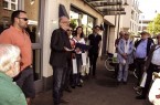 Beim Rundgang über die „Gütersloher Platzbanane“ standen die Platzgestaltung und die Bürgermitwirkung im Vordergrund.