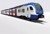Mit modernen Fahrzeugen des Typs Stadler Flirt wird die NordWestBahn in der Region Hannover ihre Fahrgäste sicher und komfortabel ans Ziel bringen. Grafik: Transdev