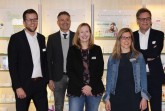 Informierten über erfolgreiche Kundenorientierung (v. l.): Matthias Vinnemeier (pro Wirtschaft GT), Moderator Volker Ervens (Wirtschaftsinitiative Kreis Gütersloh e.V.), Astrid Kipp, Sarah Großerohde (beide Homöopathisches Laboratorium Alexander Pflüger) sowie Christian Vogt (Werkstatt für Kundenorientierung).