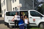 Freuen sich auf die Sommerferien 2019: v.l. Carolin Klute, Jugendarbeit, Niels Kalwa, Bundesfreiwilligendienstleistender und Nina Harmuth, Jugendarbeit.