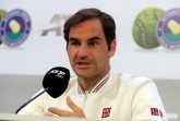 Halle-Rekordchampion Roger Federer stand vor seiner Erstrunden-Partie bei den 27. NOVENTI OPEN gegen den Australier John Millman den Journalisten in einer Pressekonferenz Rede und Antwort. © NOVENTI OPEN/HalleWestfalen