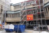 Teilweise eingerüsteter Neubau (Pressestelle der Stadt Minden)