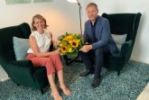 Foto: Frau Kristina Kost und Bürgermeister Jürgen Schell