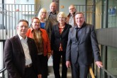Auftakt für das interdisziplinäre Forschungsprojekt (v.l.): Prof. Dr. Dominic Becking, Prof. Dr. Brunhilde Steckler, Projektleiterin Prof. Dr. Gudrun Dobslaw, Prof. Dr. Udo Seelmeyer, Präsidentin Prof. Dr. Ingeborg Schramm-Wölk, Michael Dietermann (AWO Siegen) und Martin Henke (proWerk).