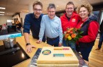 Neueröffnung, Foto: Marcel Malz, Filialleiter Rainer Busekrus, Joachim Malz, Sylke Hopfe-Malz, Foto: EK