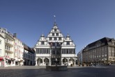 Das Paderborner Rathaus aus der Zeit der Weserrenaissance gewinnt den zweiten Platz bei der Aktion: Wo steht das schönste Rathaus? des Ministeriums für Heimat, Kommunales, Bau und Gleichstellung des Landes NRW.. Foto:Stadt Paderborn