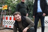 (von links): Jonathan Haeger (kniend); Ruben Wächter; Mathias Dreimann (Foto: Agentur für Arbeit Detmold)