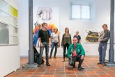 Künstler der Sommerakademie 2020 stellen aus; v. li.: Christina Sauer, Thomas Putze, Ingrid Floss, Ruppe Kosseleck, Vroni Schwegler und Axel Brandt Foto:© Stadt Paderborn