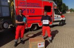 Die Feuerwehr Minden bedankt sich für die großzügige Masken-Spende aus Changzhou (Foto: Berufsfeuerwehr Minden)