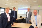 Analysieren die Mietpreissituation in Ostwestfalen: IHK-Vollversammlungsmitglied Heike Winter, IHK-Referent Dr. Gerald Staacke, stv. IHK-Hauptgeschäftsführer Harald Grefe und IHK-Vollversammlungsmitglied Michael Fredebeul (v.l.), Foto: IHK