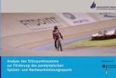 Screenshot aus dem Film „Analyse des Stützpunktsystems zur Förderung des paralympischen Spitzen- und Nachwuchsleistungssports“.Foto AFV|Medien