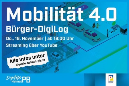 Am 19. November findet zum fünften Mal ein Bürger-DigiLog der Digitalen Heimat PB statt – dieses Mal geht es um das Thema „Mobilität 4.0“. Der komplette DigiLog wird live über den YouTube-Kanal der Stadt Paderborn gestreamt.Bild:© Stadt Paderborn