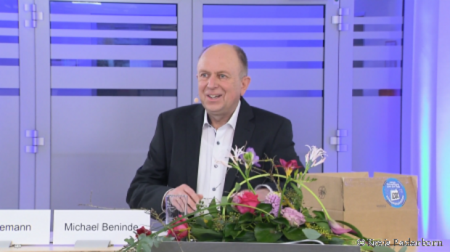 Landrat Christoph Rüther beim Neujahrsempfang 2021 des Kreises Paderborn, Foto: © Kreis Paderborn