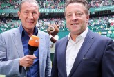 Der Mainzer TV-Sender ZDF und die Verantwortlichen der NOVENTI OPEN in HalleWestfalen haben ihre erfolgreiche und langjährige Vertragspartnerschaft um zwei weitere Jahre verlängert. Die Live-Interviews am Final-Wochenende der vergangenen beiden Turniere (2018, 2019) hat ZDF-Moderator Dr. Norbert Lehmann (links) mit Turnierdirektor Ralf Weber geführt. © NOVENTI OPEN / HalleWestfalen