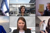 Geben Einblick in vielfältige Unternehmensgründungen und die virtuellen Gründungstage Ostwestfalen am 3. und 4. März: Daniel Wortmeier, Ana-Cristina Lavrador, Achim Christa, Jenny Adamczak, Anna Niehaus und Kathrin Teschke (von links oben im Uhrzeigersinn). Foto: IHK