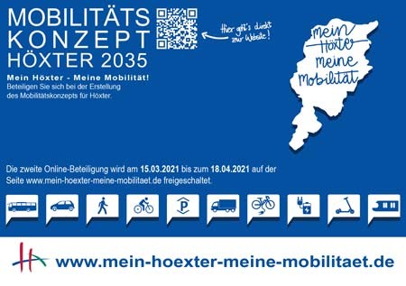 Flyer zur zweiten Online-Befragung (Stadt Höxter)