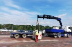 Elf Betonwürfel wurden aufgestellt.